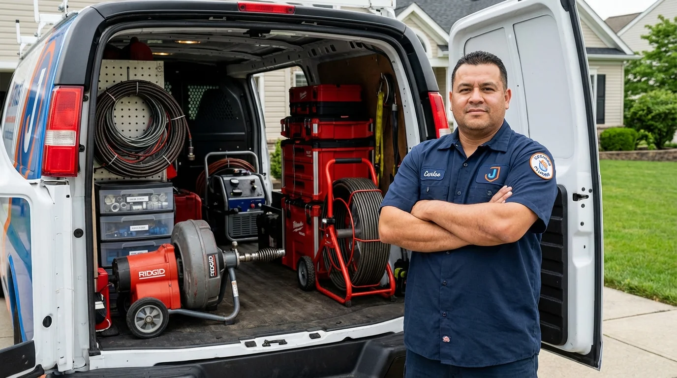 Professional drain cleaning equipment and Johns Plumbing LLC plumber in Sutter Creek
